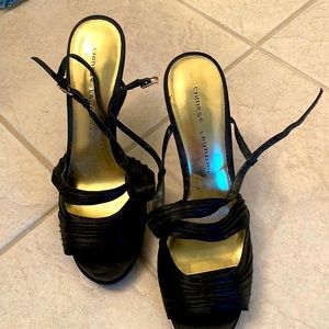 Black strapped heels from Chinese Laundry. size 10M
